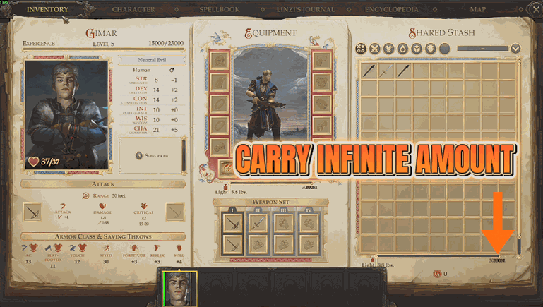 Pathfinder: Kingmaker — Bottomless Pack (Carry Anything) (screenshot 2)